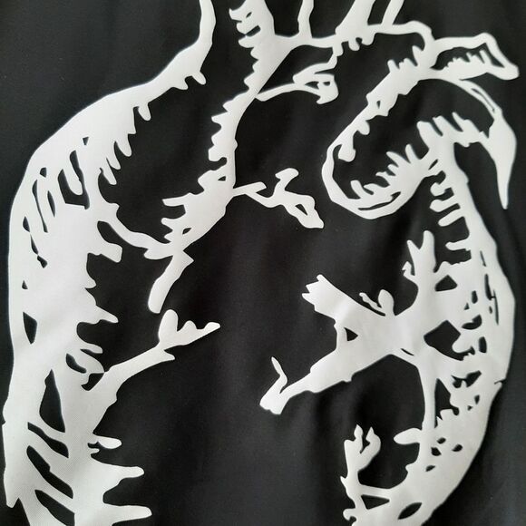 The Weeknd 2017 Tour XO Heart Logo Coach Windbreaker Jacket Shell B&W Sz S - Picture 5 of 16